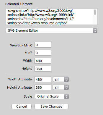Element Editor Macsvg